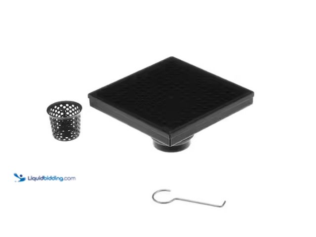 Lot 49-1622434 - Oatey Design line 6 in. x 6 in. Stainless Steel Square Shower Drain with Square Pattern Drain Cover ...
