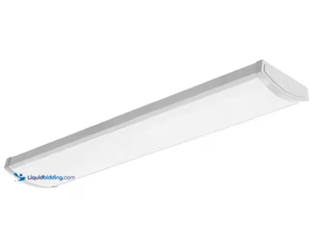 Lot 49-2000028 - Lithonia Lighting Contractor Select 4 ft. 5000 Lumens Integrated LED Dimmable White Wraparound Light...