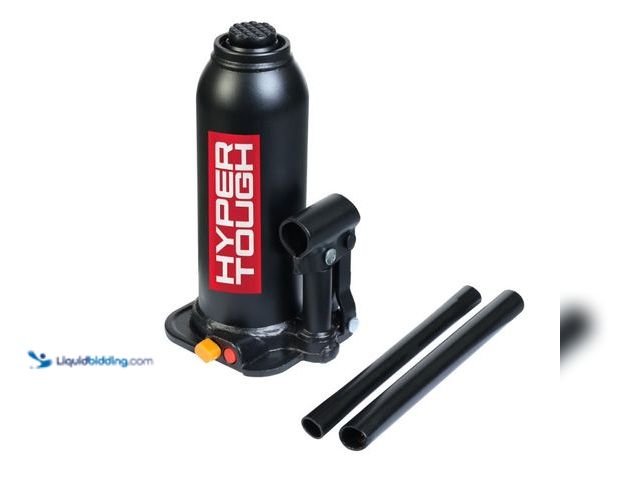 Lot 49-5543016 - Hyper Tough T91213HW 12 Ton Bottle Jack with Adjustable Screw Top for Cars and Trucks. Unused with a...