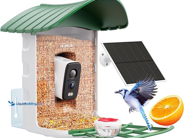 Lot 49-3511687 - Bird Feeder with Camera, Birds Watching Camera with 4 DIY Add-ons, Smart Birds Cam with Solar Panel....