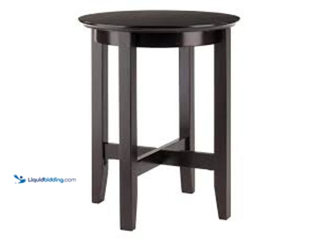 Lot 49-3539300 - WINSOME WOOD Toby 18.03 in. W Espresso Round Accent End Table. Model # 92118. Unused