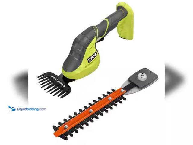 Lot 49-1612206 - RYOBI ONE+ 18V Cordless Grass Shear and Shrubber Trimmer (Tool Only), Model # P2908BTL, Unused, NO b...