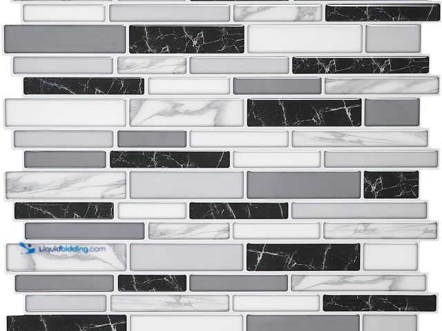 Lot 49-5464007 - VEVOR Peel and Stick Backsplash 10-Sheet, 12 x 12 x 0.78 inch / 305 x 305 x 2.0 mm Self-Adhesive Wal...