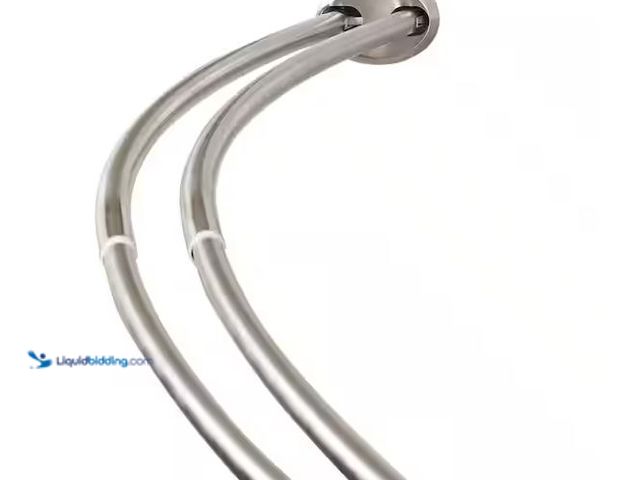 Lot 49-1572066 - Zenna Home Rustproof 72 in. High-Grade Stainless Steel Dual Mount Double Curved Shower Rod in Brushe...