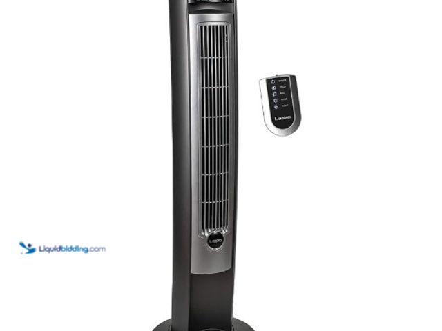 Lot 49-2026222 - Lasko Oscillating Tower Fan with Remote - 42" - T42951 - Silver. Model #B000RL3UJA. MSRP: 89.99. Unu...