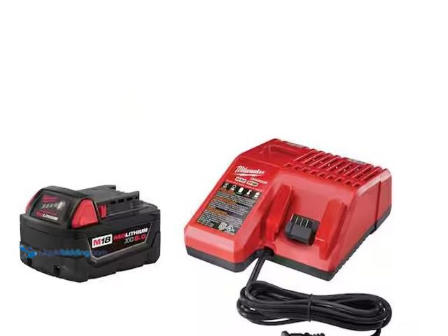 Lot 49-1576413 - Milwaukee M18 18-Volt Lithium-Ion XC Starter Kit with One 5.0Ah Battery and Charger Model # 48-59-18...