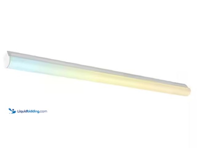 Lot 49-1568862 - RUN BISON 4ft. White 150-Watt Equivalent Linear Integrated LED Dimmable Strip Light fixture, 2860/36...