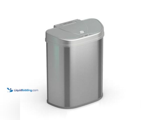 Lot 49-5572523 - NINESTARS 18.5 Gal. Stainless Steel Motion Sensor Recycling Bin. Model # DZT-70-R3SL. Unused , front...