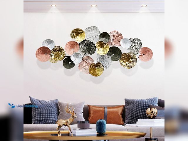 Lot 49-5482108 - edaknez Coastal Metal Wall Art Decor for Living Room, Large Nautical Metal Wall Decor, 3D Modern Gol...