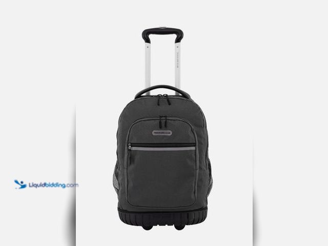 Lot 49-5485730 - 20" Rolling Backpack with Laptop Compartment, Black. Model #015272802610. Unused.