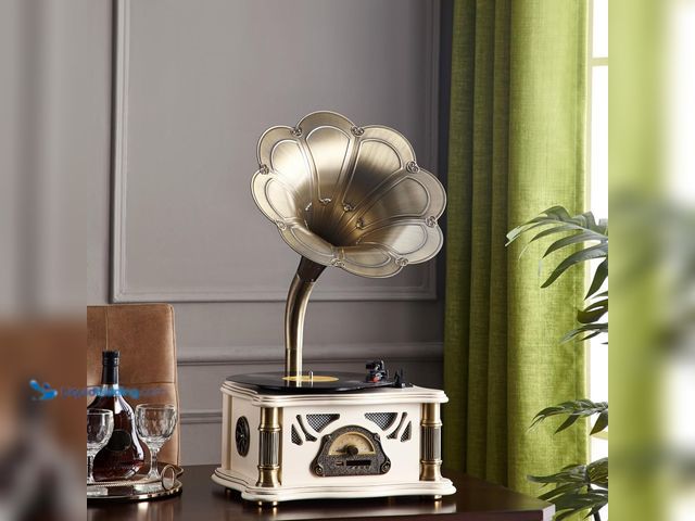 Lot 49-5445946 - Vintage Gramophone with Bluetooth Output Vintage Record Players Retro Gramophone Turntables for 7" 9...