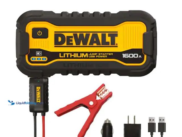 Lot 49-3433399 - DEWALT 1600 Peak Amp Lithium Jump Starter with USB Power Bank, Model # DXAELJ16, Slightly used, Unab...