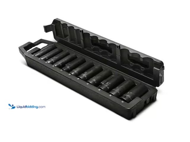 Lot 49-3600267 - Husky 1/2 in. Drive Metric 6-Point Deep Impact Socket Set with Storage Case (11-Piece) Model # H2DDI...