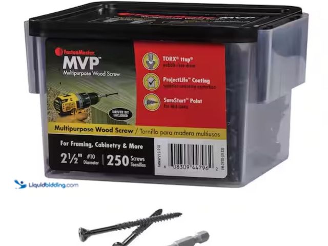 Lot 49-1623671 - Lot of (1) pack of Fasten Master #10 x 3 in. Torx TTAP Drive SureSink Flat Head MVP Multipurpose Woo...