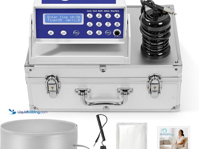 Lot 49-5549609 - veicomtech Ionic Detox Machine for Foot Bath, Foot Spa with Wrist Strap, Far Infrared Belt and Netwo...