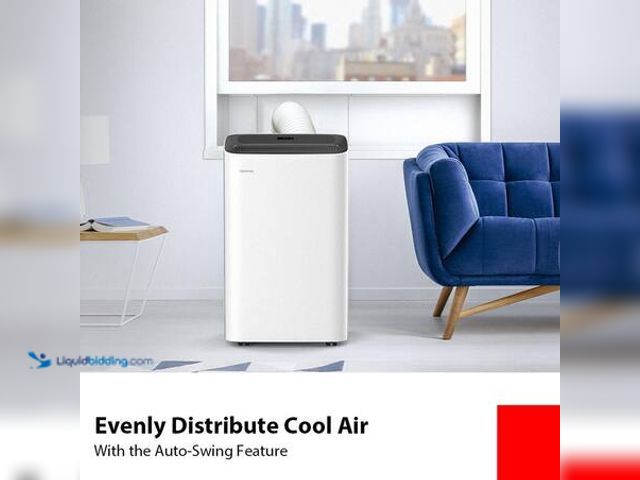 Lot 49-5554027 - Toshiba 8,000 (DOE) BTU Portable AC Cools 350 sq. ft. with Dehumidifier and Remote Control in White ...