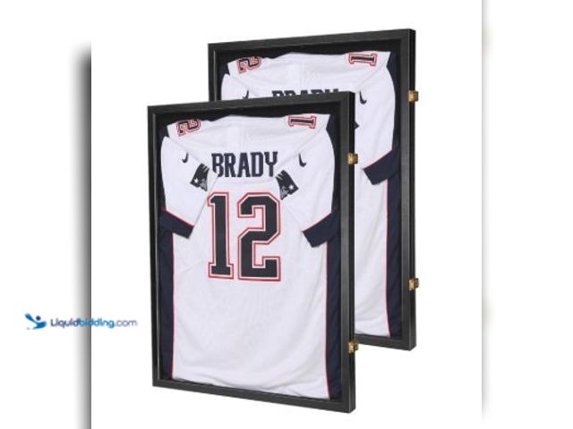 Lot 49-2025411 - (2-Pack) GUTAG Jersey Display Frames, Dimensions: 23.3x31.2x1.5 inches, Lockable Flat Jersey Shadow ...