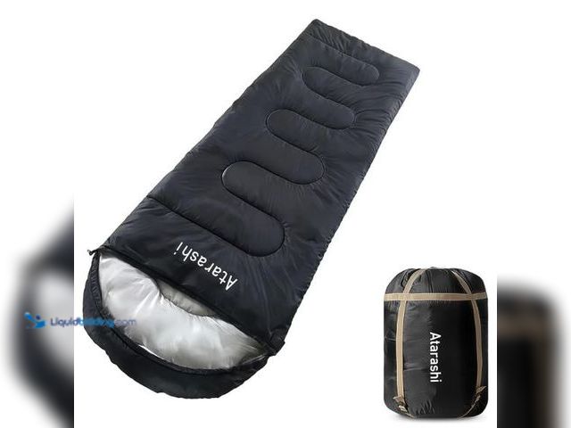 Lot 49-1513888 - Atarashi Camping Sleeping Bag- 4 Seasons for Adults, Light, Warm, Extra-Large with Compression Sack-...