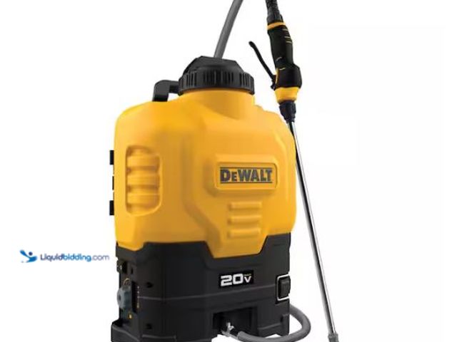 Lot 49-1627554 - DEWALT Lithium-ion Battery Powered Backpack Sprayer (Tool Only) Model # DSXP190681B, Used, Has Attac...