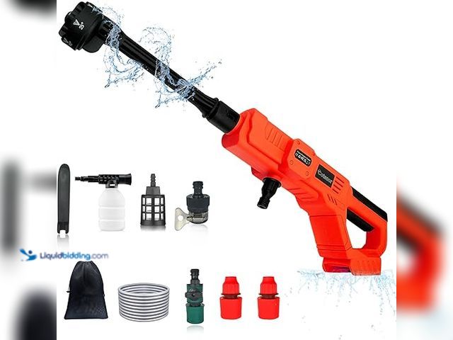Lot 49-5415548 - Car Power Washer for Milwaukee 18V Battery 48-11-1850,650PSI Portable Pressure Cleaner with 6-in-1 N...