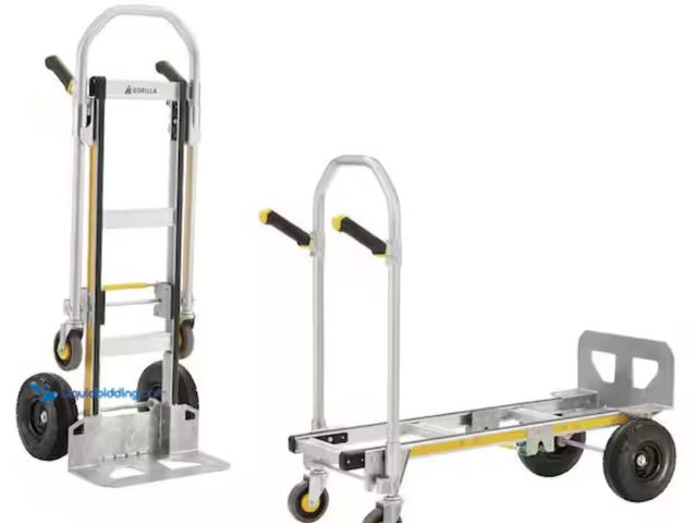 Lot 49-2005966 - Gorilla 1,000 lbs. Capacity Convertible All Aluminum Hand Truck with Multi-Grip Power Handle, Wide L...