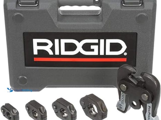 Lot 49-1602210 - RIDGID 27423 V1 Kit for Standard Press Tools with 1/2" to 1-1/4" Press Rings, V1 Actuator, and Case,...