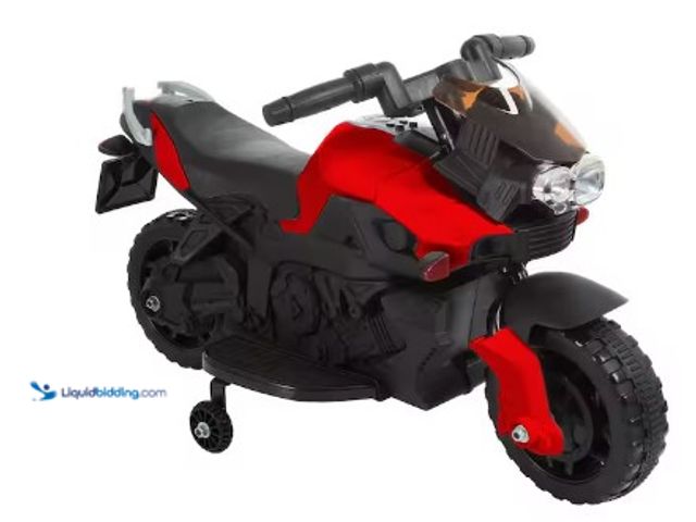 Lot 49-1625610 - Lil Rider 6-Volt Kids Motorcycle Electric Ride-On Toy Motorbike with Training Wheels - Red, Model # ...