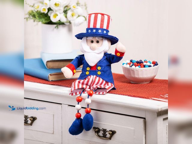 Lot 49-5460748 - Fun Express Dangle-Leg Patriotic Uncle Sam Tabletop Decoration 2pk