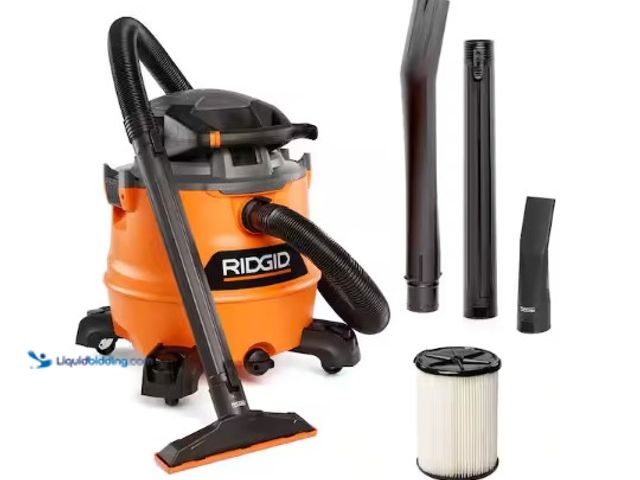Lot 49-1625602 - RIDGID 16 Gal. 6.5 Peak HP NXT Shop Vacuum Wet Dry Vac with Detachable Blower, Filter, Locking Hose ...