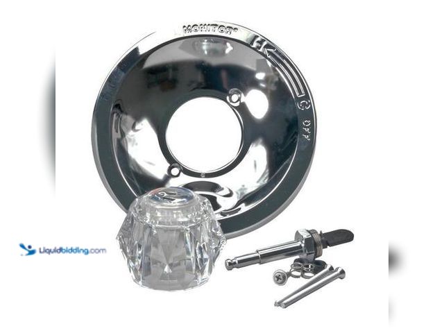 Lot 49-3616756 - Delta Monitor 1-Handle Knob Wall Mount Valve Trim in Chrome (Valve Not Included) - Unused SKU # 1008...