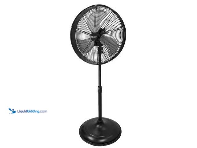 Lot 49-3631153 - Commercial Electric 20 in. Oscillating Pedestal Fan with Adjustable Height in Black, Model # SFSD1-5...
