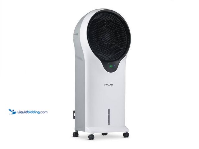 Lot 49-5452225 - NewAir
470 CFM, 3 speed Portable Evaporative Cooler and Fan for 250 sq. ft. Cooling Area. SKU # 100...