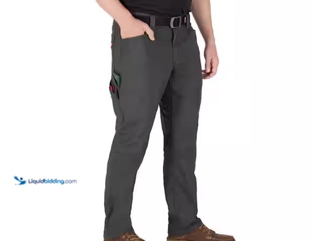 Lot 49-1578068 - Milwaukee Men's 34 in. x 32 in. Gray Cotton/Polyester Work Pants with 7 Pockets, Model # M650G-3432,...