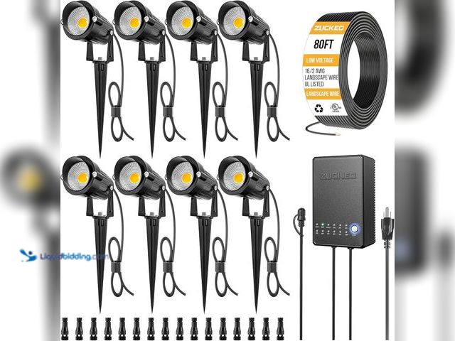 Lot 49-5459741 - ZUCKEO All-in-One Landscape Lighting Kit, 5W LED Low Voltage Landscape Lights with Transformer and 8...