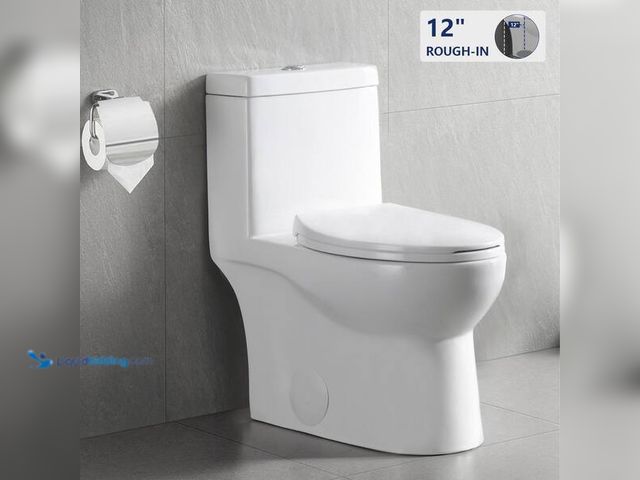 Lot 49-5452029 - DEERVALLEY
Ally 1-Piece 1.1/1.6 GPF Dual-Flush Elongated Toilet in Glossy White with Comfort Seat H...