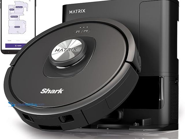 Lot 49-1516018 - Shark RV2310AE Matrix Self-Emptying Robot Vacuum with Bagless, 45-Day Capacity, Self-Cleaning Brushr...