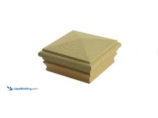 Lot 49-5411727 - QTY 4 - 4 in. x 4 in. Newbury High Pyramid Pressure Treated Pine Post Cap. Model # 58672. Unused
