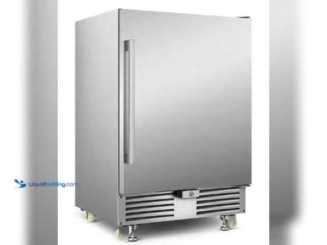 Lot 49-5436484 - TAZPI 4.9cu. ft. 24 in. 190 Can Built-In/Freestanding Outdoor Cooler Fridge with 4 wheels, Weatherpr...