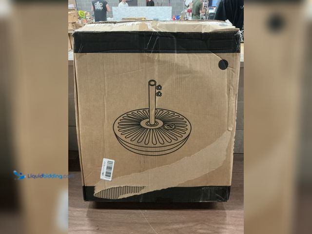 Lot 49-3511719 - Weighted Plastic Patio Umbrella Base In Black (Unused) NO Factory Pic