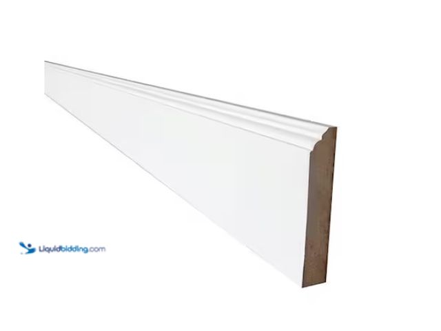 Lot 49-1577114 - Lot of (5Home Decorators Collection Newport Grayson 96 in. W x 0.75 in. D x 4 in. H in Solid Wood Ki...