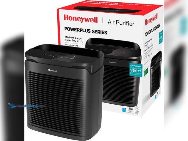 Lot 49-3536701 - Honeywell PowerPlus HEPA Air Purifier for Home, 968 Ft² Rooms in 1 Hour, HEPA Air Purifiers that Red...