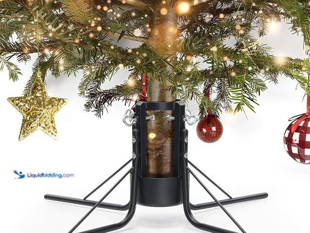 Lot 49-1542682 - Real Christmas Tree Stand, Heavy Duty Detachable Christmas Tree Stand Tree Holder for Live Xmas Tree...