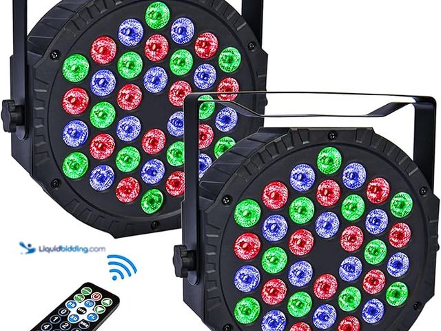 Lot 49-5414539 - QTY 2 - 36 LED Stage Lights, Corded RGB Par Lights, 4/7 CH DMX Par Can, LED Stage Par with Sound Act...