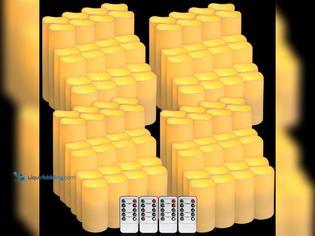 Lot 49-5489220 - Set of 96 Flameless Led Battery Opeated (D2.2'' x H4''5''6'') Waterproof Outdoor Indoor Candles with...