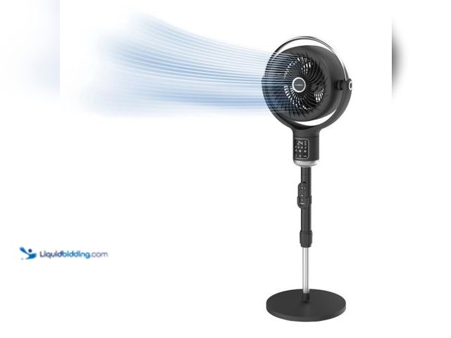 Lot 49-5538927 - Lasko Whirlwind 7 24-Speed Orbital Motion DC Pedestal Fan, WhisperForce. Unused with attachments. Ha...