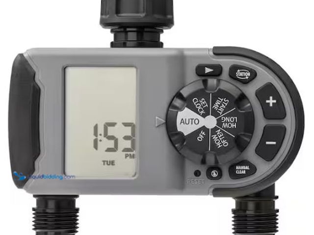 Lot 49-1549444 - Orbit 2-Outlet Programmable Hose Watering Timer Sprinkler Timer, Model # 56544, Slightly used.  Ref#...