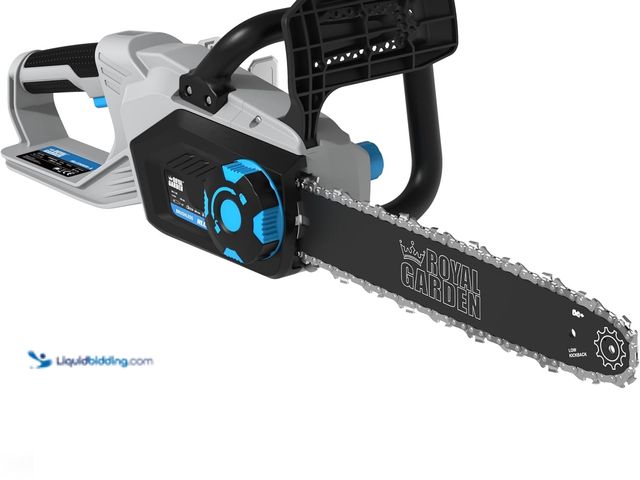 Lot 49-5410939 - ROYAL GARDEN Electric Chainsaw 20V 12 Inch Brushless Cordless Chainsaw Battery Powered Handheld Saws...
