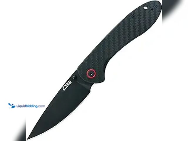 Lot 49-5407260 - CJRB CUTLERY Folding Knife Feldspar(J1912) AR-RPM9 Powder Steel Black PVD Blade Carbon fiber Handle ...