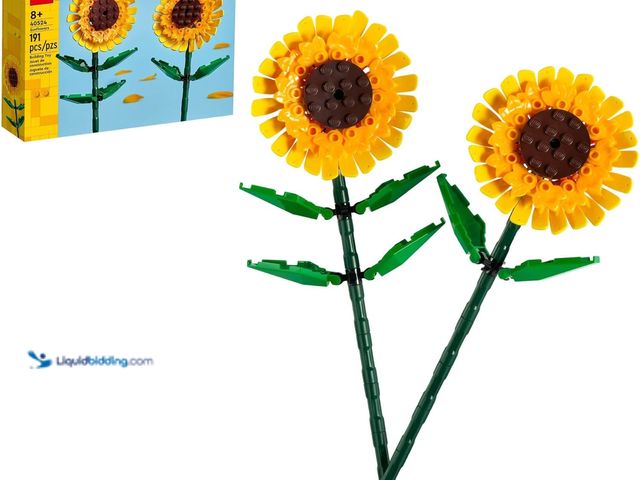 Lot 49-5445520 - LEGO Sunflowers Building Toy for Kids, Girls and Boys Ages 8+ - Artificial Sunflowers for Home Decor...