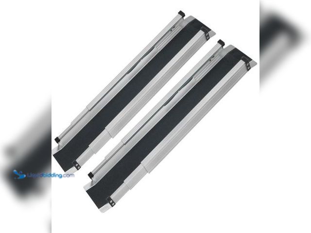 Lot 49-5436409 - DMI Ramps For Wheelchairs For Home | 600 lb capacity | Adjustable Portable Wheelchair Ramp 3-5 Ft Lo...